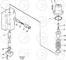 100068 Four-way valve, boom secondary EW200 SER NO 3175-, Volvo Construction Equipment