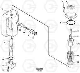 100929 Four-way valve, dipper primary EW200 SER NO 3175-, Volvo Construction Equipment