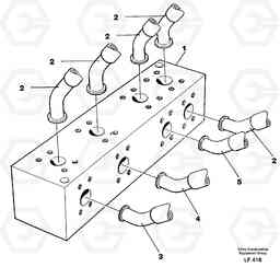 27732 Connection block with hoses EW200 SER NO 3175-, Volvo Construction Equipment