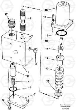 100975 Hose rupture valve, boom cylinder EW200 SER NO 3175-, Volvo Construction Equipment