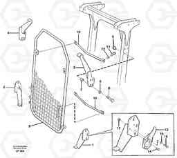57490 Windscreen protection incl. roof guard EW200 SER NO 3175-, Volvo Construction Equipment