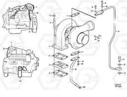 53672 Turbocharger with fitting parts EC200 SER NO 2760-, Volvo Construction Equipment