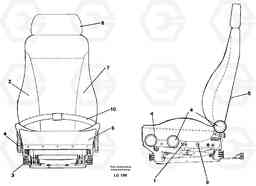 11973 Operator's seat Be-ge EC200 SER NO 2760-, Volvo Construction Equipment