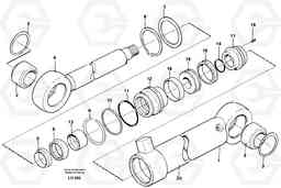 40615 Hydraulic cylinder, slope bucket EC200 SER NO 2760-, Volvo Construction Equipment