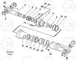 44165 Knuckle cylinder EC200 SER NO 2760-, Volvo Construction Equipment