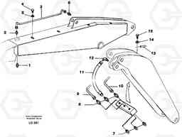 40641 Backhoe lubricating. Adjustable boom. EC200 SER NO 2760-, Volvo Construction Equipment