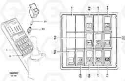 40666 Toggle switch panel EC200 SER NO 2760-, Volvo Construction Equipment