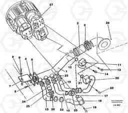 106839 Hydraulic system suction lines EC200 SER NO 2760-, Volvo Construction Equipment