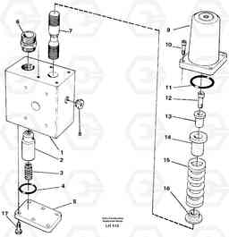 96386 Hose rupture valve Boom cylinder EW230B SER NO 1736-, Volvo Construction Equipment