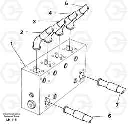 29517 Connection block with hoses EW230B SER NO 1736-, Volvo Construction Equipment