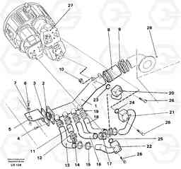 97939 Hydraulic system suction lines EW230B SER NO 1736-, Volvo Construction Equipment