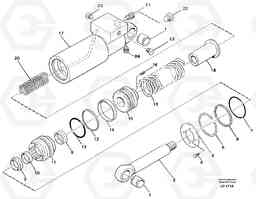 67156 Hydraulic cylinder EW230B SER NO 1736-, Volvo Construction Equipment