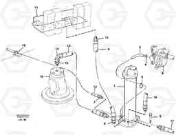 45083 Leak oil filter incl. connections EW230B SER NO 1736-, Volvo Construction Equipment