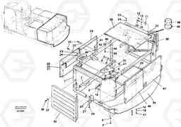 39845 Engine cover Rear EW230B SER NO 1736-, Volvo Construction Equipment