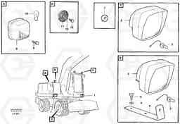 47463 Lighting, front EW230B SER NO 1736-, Volvo Construction Equipment