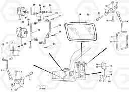 39853 Rear view mirror EW230B SER NO 1736-, Volvo Construction Equipment