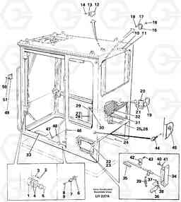 37047 Interior components EW230B SER NO 1736-, Volvo Construction Equipment