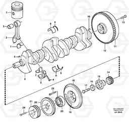 39443 Crankshaft and related parts EW230B SER NO 1736-, Volvo Construction Equipment