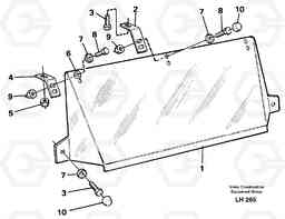 37048 Sun visor Outer EW230B SER NO 1736-, Volvo Construction Equipment