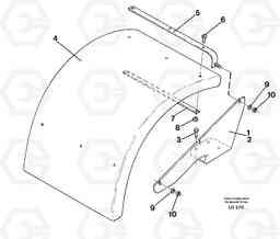 38553 Mud guards, front. EW230B SER NO 1736-, Volvo Construction Equipment