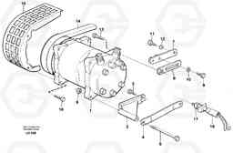 39867 Compressor with fitting parts Cooling agent R12 EW230B SER NO 1736-, Volvo Construction Equipment