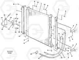 44462 Condensor with fitting parts Cooling agent R12 EW230B SER NO 1736-, Volvo Construction Equipment