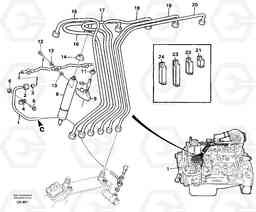 19836 Fuel lines, injectors EW230B SER NO 1736-, Volvo Construction Equipment