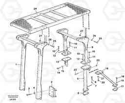 37050 Protection over drivers cab EW230B SER NO 1736-, Volvo Construction Equipment
