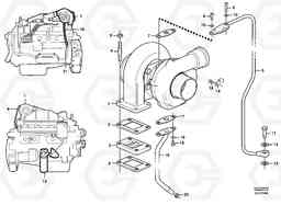 53675 Turbocharger with fitting parts EW230B SER NO 1736-, Volvo Construction Equipment