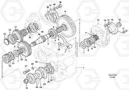 38976 Gear box Drive gear and shafts EW230B SER NO 1736-, Volvo Construction Equipment