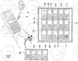 40833 Toggle switch panel EW230B SER NO 1736-, Volvo Construction Equipment