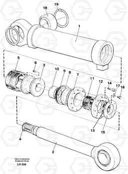 39672 Hydraulic cylinder EW230B SER NO 1736-, Volvo Construction Equipment