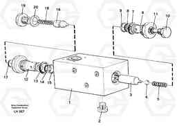 12799 Hydraulic lock, dozer blade. EW230B SER NO 1736-, Volvo Construction Equipment