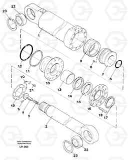 38087 Outrigger cylinder EW230B SER NO 1736-, Volvo Construction Equipment