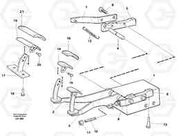 38974 Pedal valve with foot rest EW230B SER NO 1736-, Volvo Construction Equipment