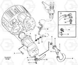 37759 Hydraulic system, pump installation P4. EW230B SER NO 1736-, Volvo Construction Equipment