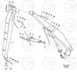 40020 Materials handl. equipm. Material handling arm. 4.4m, 5.15m. EW230B SER NO 1736-, Volvo Construction Equipment