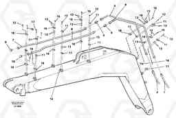 38725 Hammer hydraulics on monoboom, 5.20 m and 5.70 m EW230B SER NO 1736-, Volvo Construction Equipment