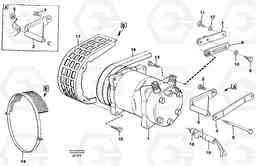 39868 Compressor with fitting parts Cooling agent R134 A EW230B SER NO 1736-, Volvo Construction Equipment