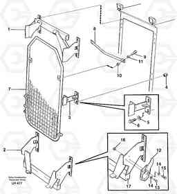 57504 Windscreen protection EW230B SER NO 1736-, Volvo Construction Equipment