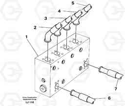 29529 Connection block with hoses EC230B SER NO 5252-, Volvo Construction Equipment