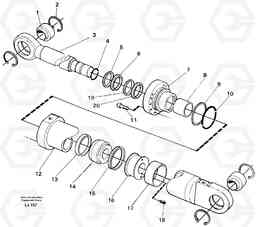 49480 Knuckle cylinder EC230B SER NO 5252-, Volvo Construction Equipment