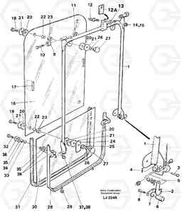 36588 Front window EC230B SER NO 5252-, Volvo Construction Equipment