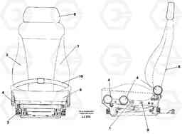 36592 Operator's seat Be-ge EC230B SER NO 5252-, Volvo Construction Equipment