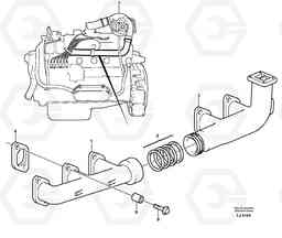 26551 Exhaust manifold and installation components EC230B SER NO 5252-, Volvo Construction Equipment