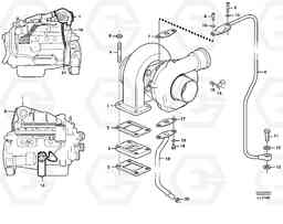 53678 Turbocharger with fitting parts EC230B SER NO 5252-, Volvo Construction Equipment