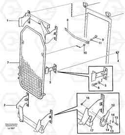 57511 Windscreen protection EC230B SER NO 5252-, Volvo Construction Equipment