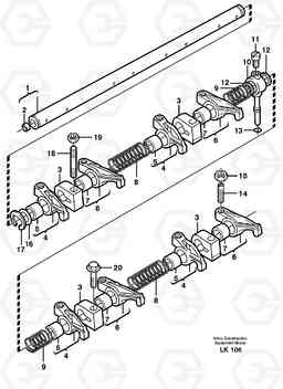 52828 Valve mechanism EW140 SER NO 1001-1487, Volvo Construction Equipment