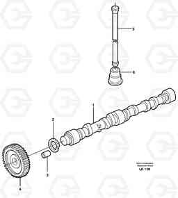 49760 Camshaft EW140 SER NO 1001-1487, Volvo Construction Equipment