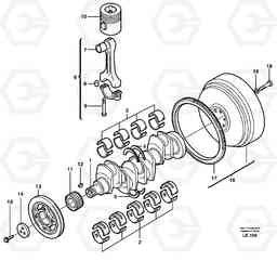 30753 Crankshaft and related parts EW140 SER NO 1001-1487, Volvo Construction Equipment